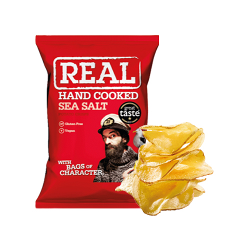 Chips sel de mer REAL - 35 g x 24 pc - Distributeur alimentaire snacking